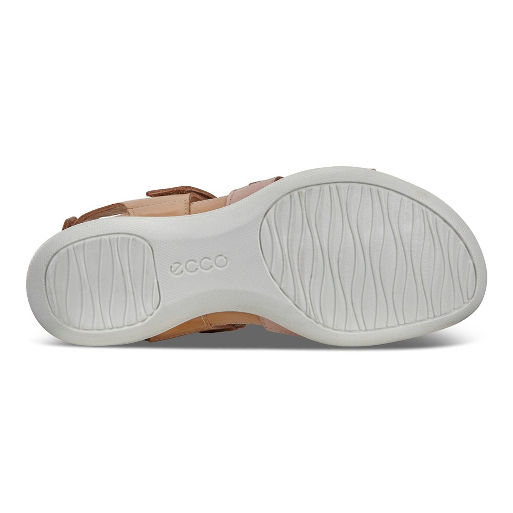 Sandalias Mujer - ECCO Flash Flat - Marrom/Rosas - YLF182053